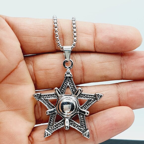 ❤️Fashion anime Pentagram Shape Necklace, N90201P121 - Picture 5 of 12